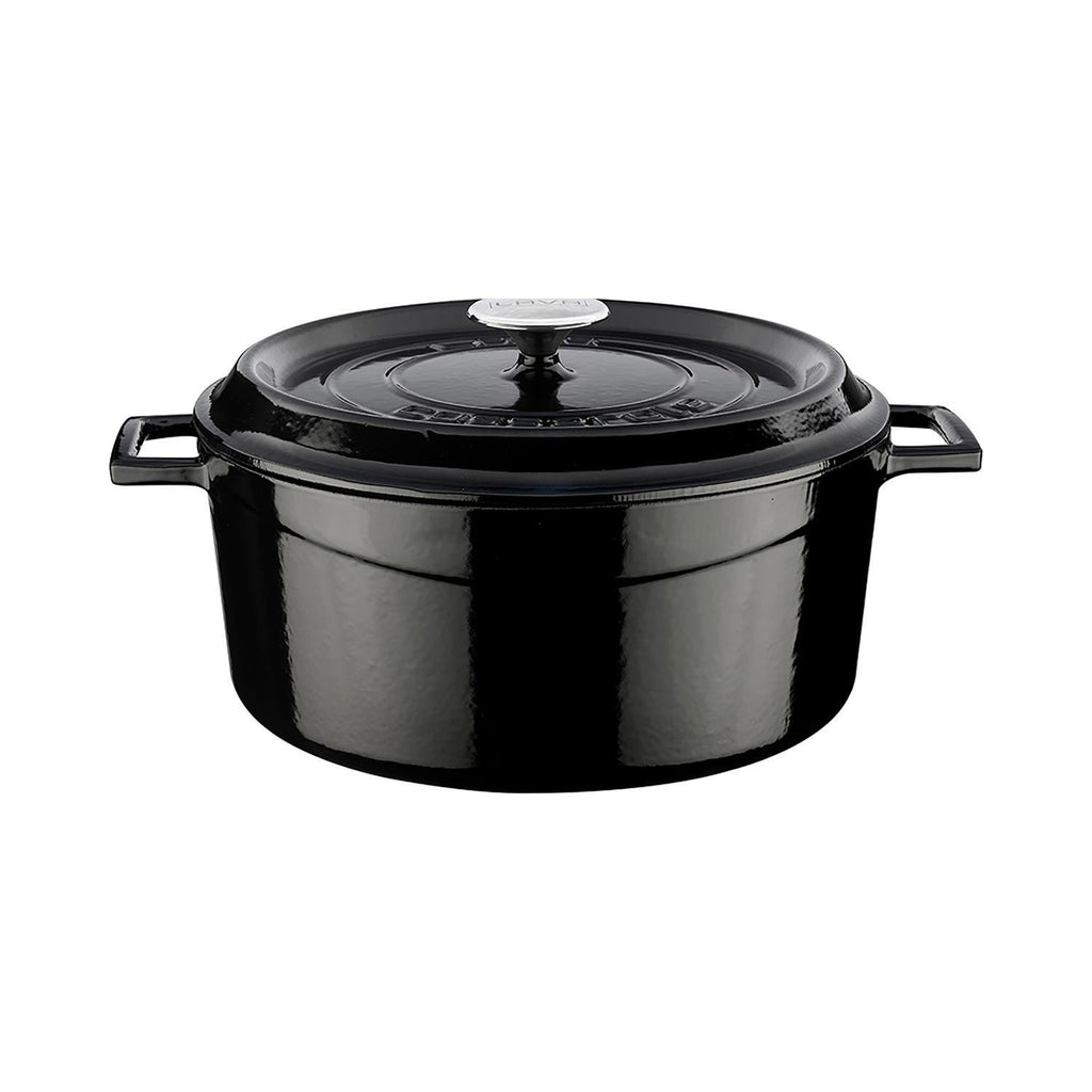 Turgla Cast Iron dia.11Inch  h:5Inch  7 qt. Round Black Cast Iron Dutch Oven SKU: TTMN28BLK