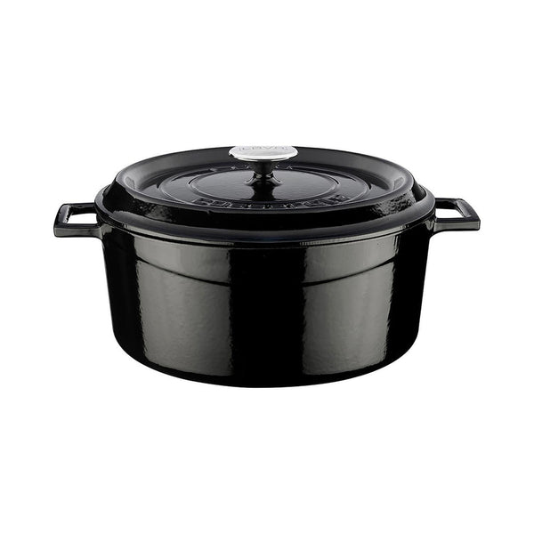 Turgla Cast Iron dia.11Inch  h:5Inch  7 qt. Round Black Cast Iron Dutch Oven SKU: TTMN28BLK