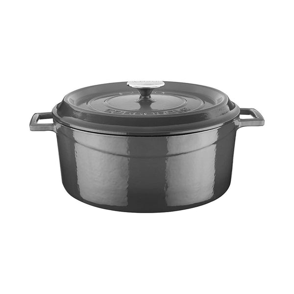 Turgla Cast Iron dia.11Inch  h:5Inch  7 qt. Round Gray Cast Iron Dutch Oven SKU: TTMN28GRY