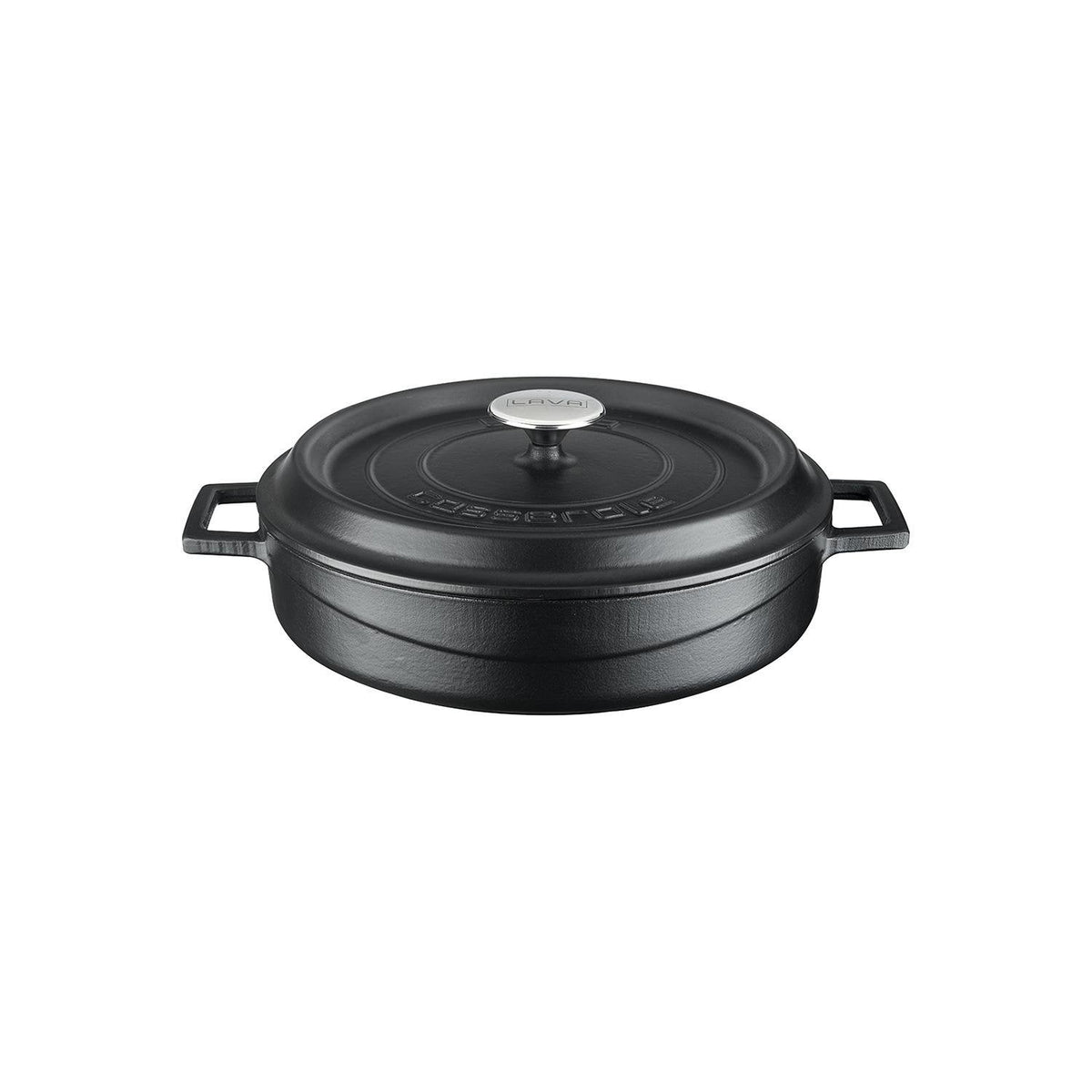 Turgla Cast Iron dia.11" h:2" 3.75 qt. Round Matte Black Cast Iron Dut SKU: TTMNS28MBLK