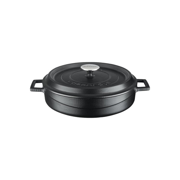 Turgla Cast Iron dia.11" h:2" 3.75 qt. Round Matte Black Cast Iron Dut SKU: TTMNS28MBLK