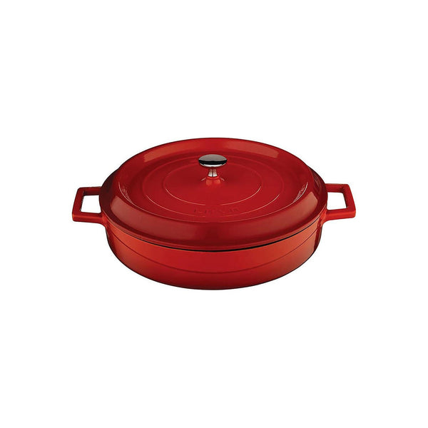 Turgla Cast Iron dia.11Inch  h:2Inch  3.75 qt. Round Red Cast Iron Dutch Oven SKU: TTMNS28RED