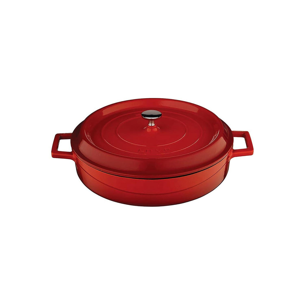 Turgla Cast Iron dia.11Inch  h:2Inch  3.75 qt. Round Red Cast Iron Dutch Oven SKU: TTMNS28RED