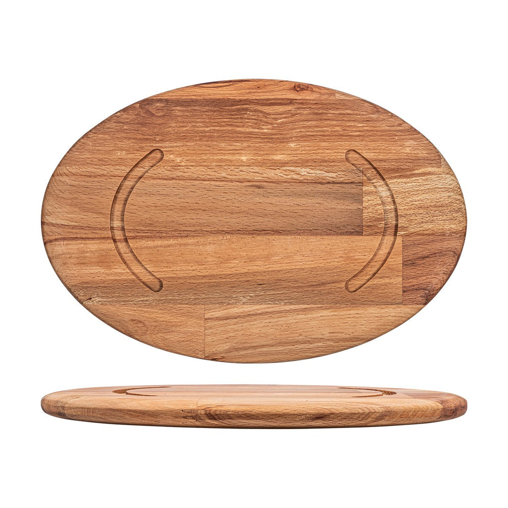 Turgla Wood 12.5Inch  x 8.25Inch  x h:0.75Inch  Oval Brown Wood Underliner SKU: TWB501824A