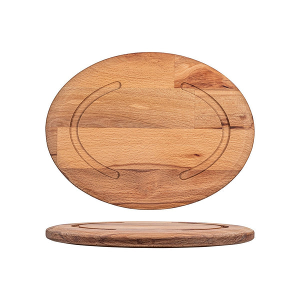 Turgla Wood 10.5" x 7.75" x h:0.75" Oval Brown Wood Underliner SKU: TWB521724A