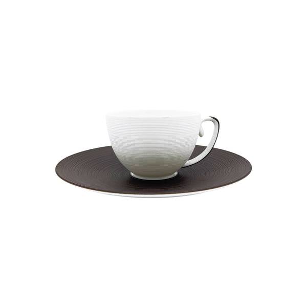 Jl Coquet HEMISPHERE Sepia - Extra Coffee Cup and Saucer - 6.8 fl oz SKU: HEM3017BS0051