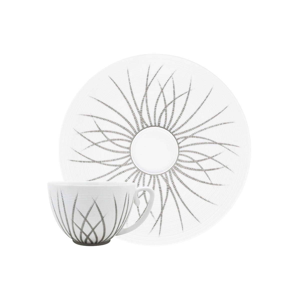 Jl Coquet HEMISPHERE Platinum Tundra - Extra Coffee Cup and Saucer - 6.8 fl oz SKU: HEM3017BSP033