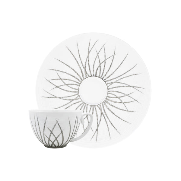Jl Coquet HEMISPHERE Platinum Tundra - Extra Coffee Cup and Saucer - 6.8 fl oz SKU: HEM3017BSP033