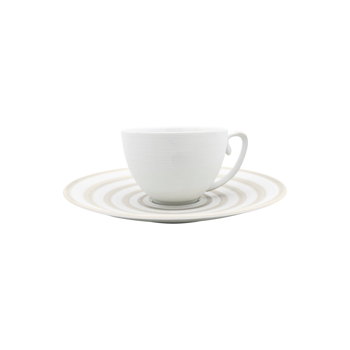 Jl Coquet Hemisphere Striped Vanilla - Extra Coffee Cup and Saucer - 6.8 fl oz SKU: HEM3017BS0082
