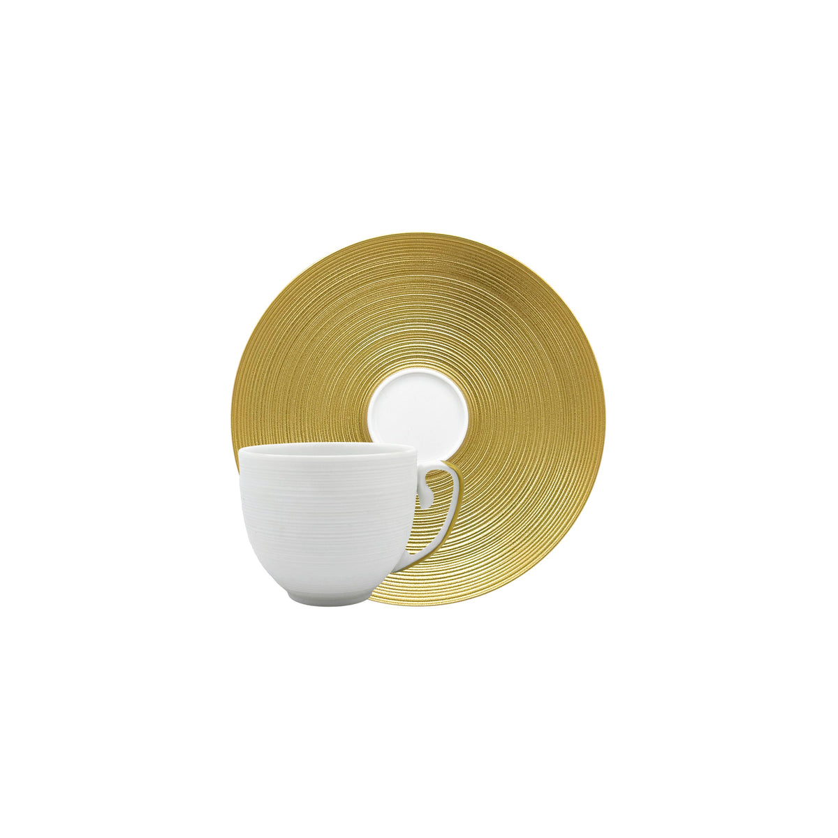 Jl Coquet HEMISPHERE Gold - Extra Coffee Cup and Saucer - 4.1 fl oz SKU: HEM3015BSA002