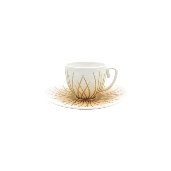 Jl Coquet HEMISPHERE Autumn Tundra - Coffee Cup and Saucer - 4.1 fl oz SKU: HEM3015BSA059