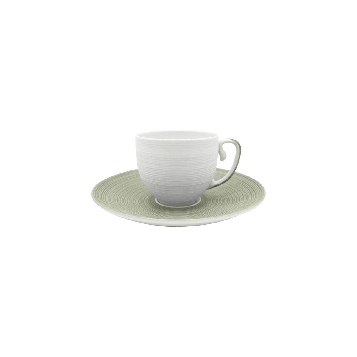 Jl Coquet HEMISPHERE Khaki Green - Coffee Cup and Saucer - 4.1 fl oz SKU: HEM3015BS0063