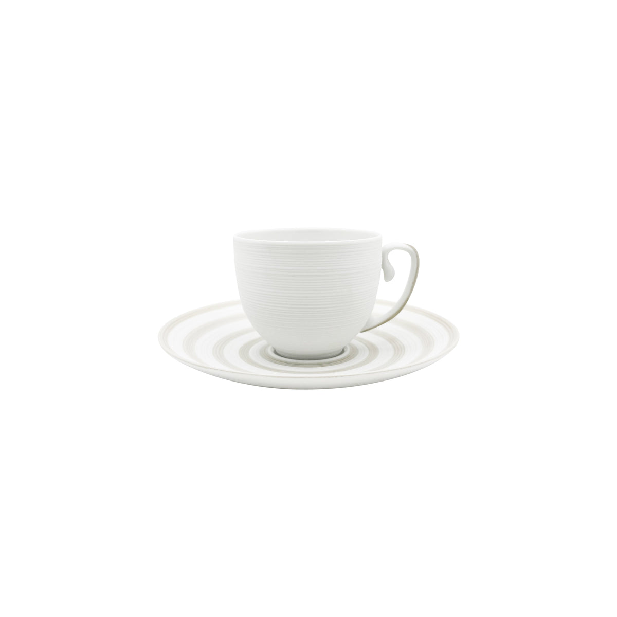 Jl Coquet Hemisphere Striped Vanilla - Coffee Cup and Saucer - 4.1 fl oz SKU: HEM3015BS0082