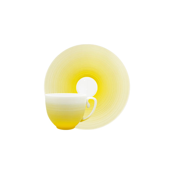 Jl Coquet HEMISPHERE Mimosa Yellow - Coffee Cup and Saucer - 4.1 fl oz SKU: HEM3015BS0288