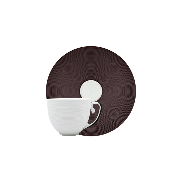 Jl Coquet HEMISPHERE Sepia - Coffee cup and saucer - 4.1 fl oz SKU: HEM3015BS0051