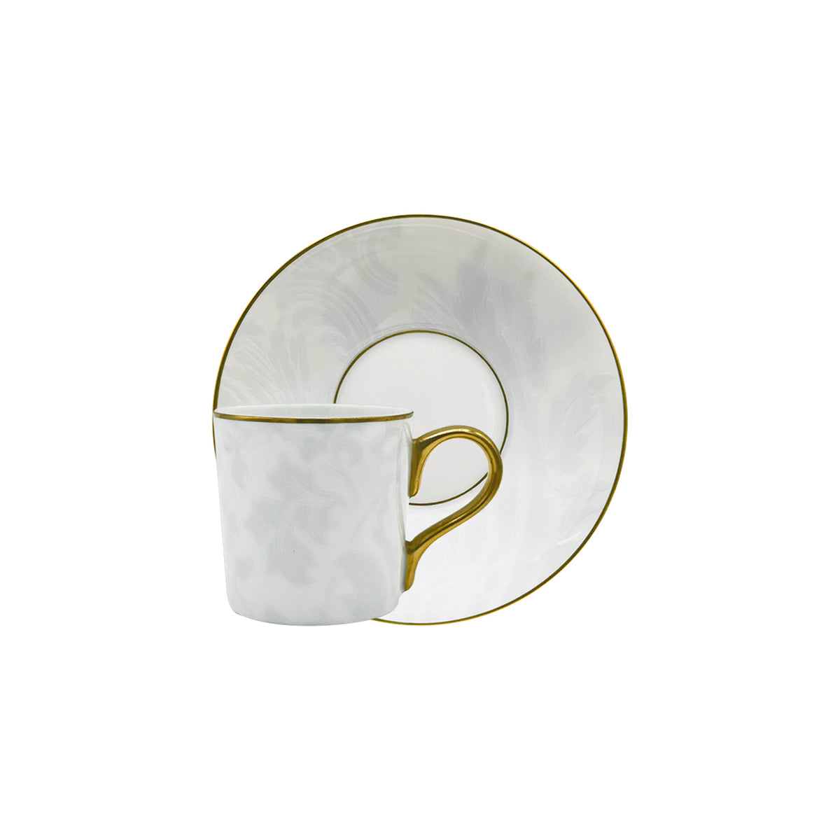 Jl Coquet Indian Blue Pearl Gold Trim - Coffee Cup and Saucer - 2.7 fl oz SKU: CYL3015BBA105
