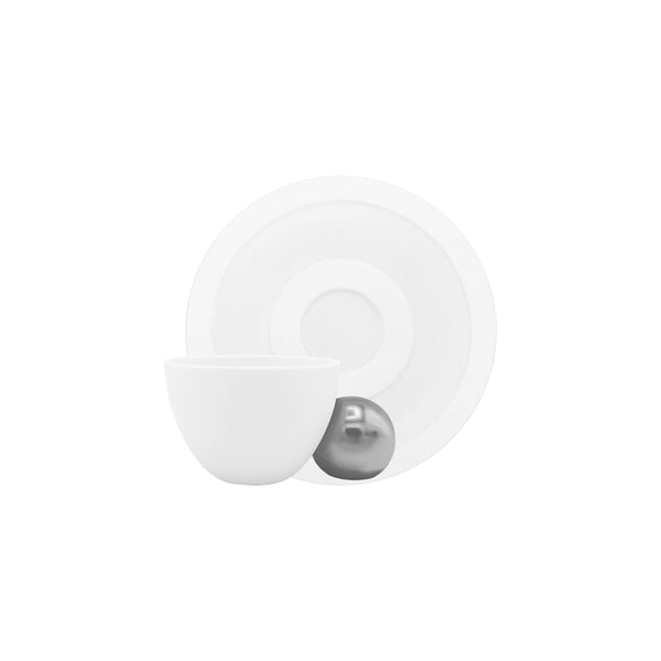 Jl Coquet Reve by Thomas Bastide - Platinum Two-Cup Coffee Set and Saucers - 3.7 fl oz SKU: REV3015BSP002