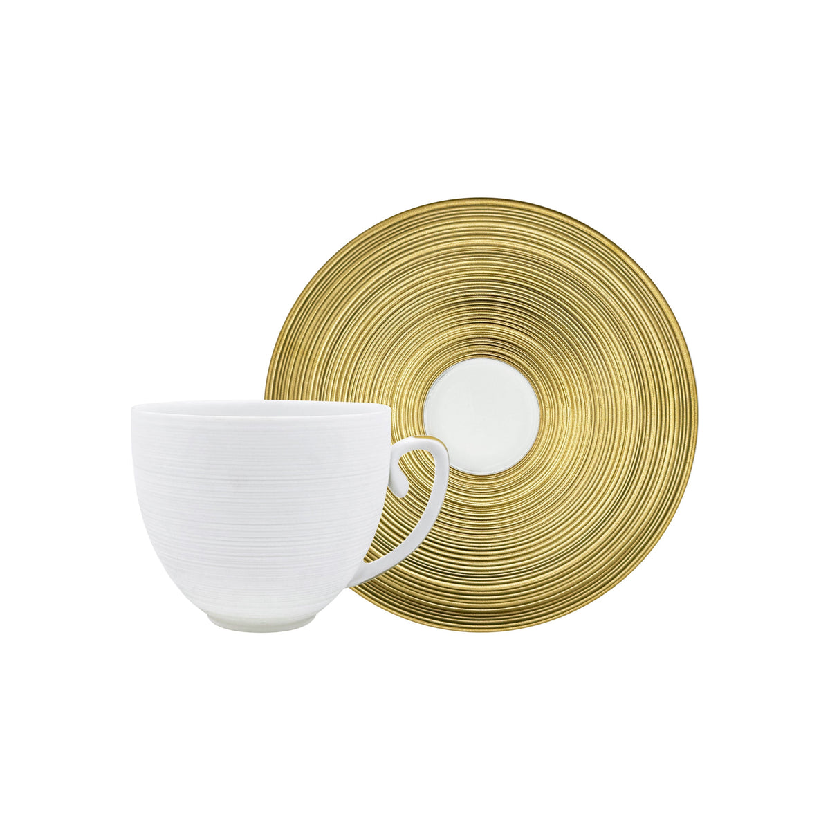 Jl Coquet HEMISPHERE Gold - Cappuccino cup and saucer - 7.8 fl oz SKU: HEM3020BSA002