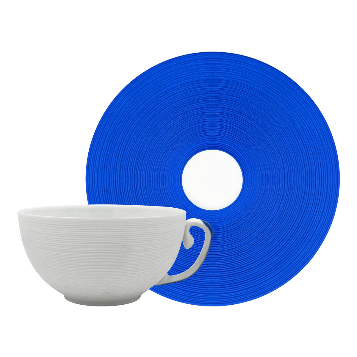 Jl Coquet HEMISPHERE Royal Blue - Breakfast Cup and Saucer - 11.8 fl oz SKU: HEM3021BS0093