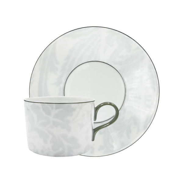 Jl Coquet INDIAN Blue Pearl Platinum Net - Breakfast Cup and Saucer - 10.1 fl oz SKU: CYL3021BBP053