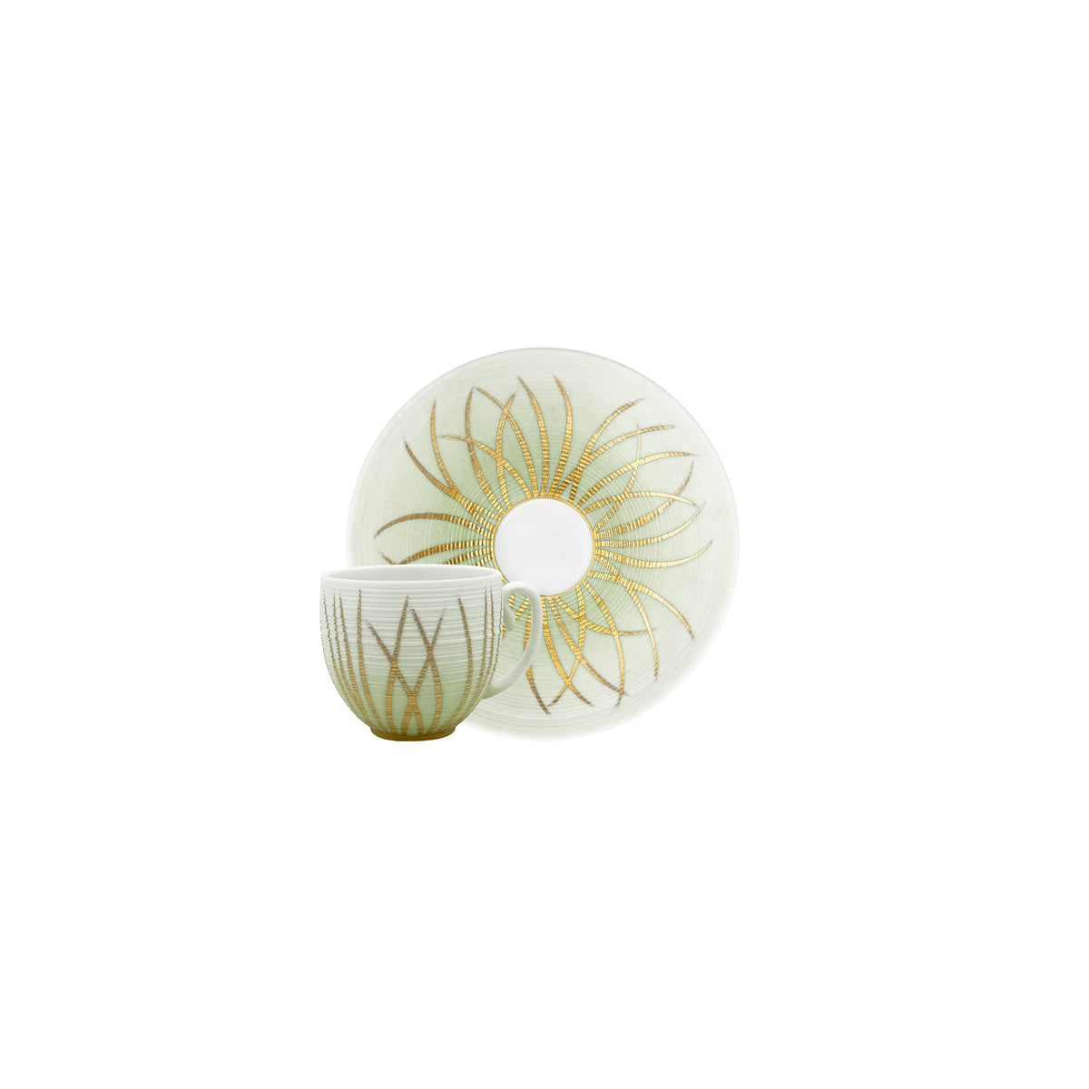 Jl Coquet HEMISPHERE Tundra Spring - Mocha cup and saucer - 2.4 fl oz SKU: HEM3022BSA061