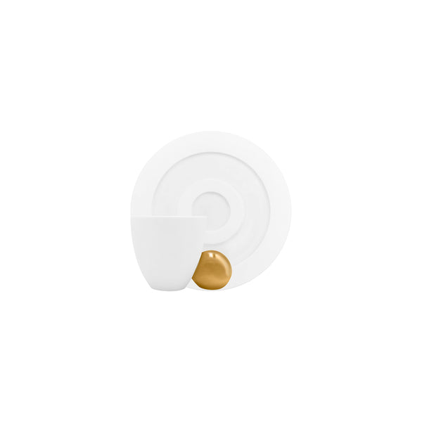 Jl Coquet Reve by Thomas Bastide - Set of two mocha cups and gold saucers - 1.7 fl oz SKU: REV3022BSA002