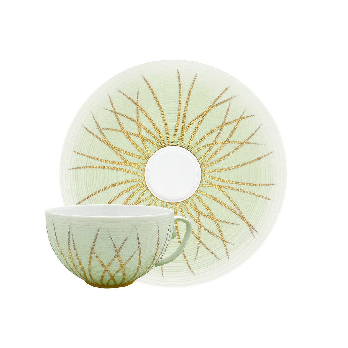 Jl Coquet HEMISPHERE Tundra Spring - Teacup and Saucer - 7.4 fl oz SKU: HEM3024BSA061