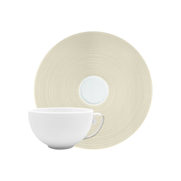 Jl Coquet HEMISPHERE Vanilla - Teacup and Saucer - 7.4 fl oz SKU: HEM3024BS0061