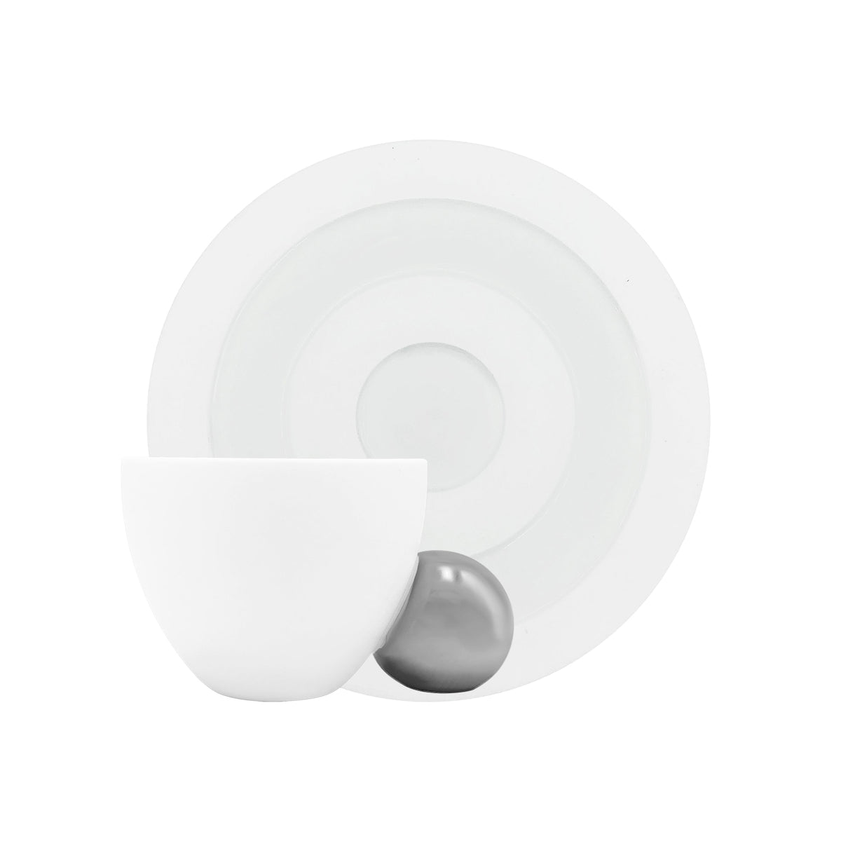 Jl Coquet Reve by Thomas Bastide - Platinum Tea Cup and Saucer Set - 8.1 fl oz SKU: REV3024BSP002