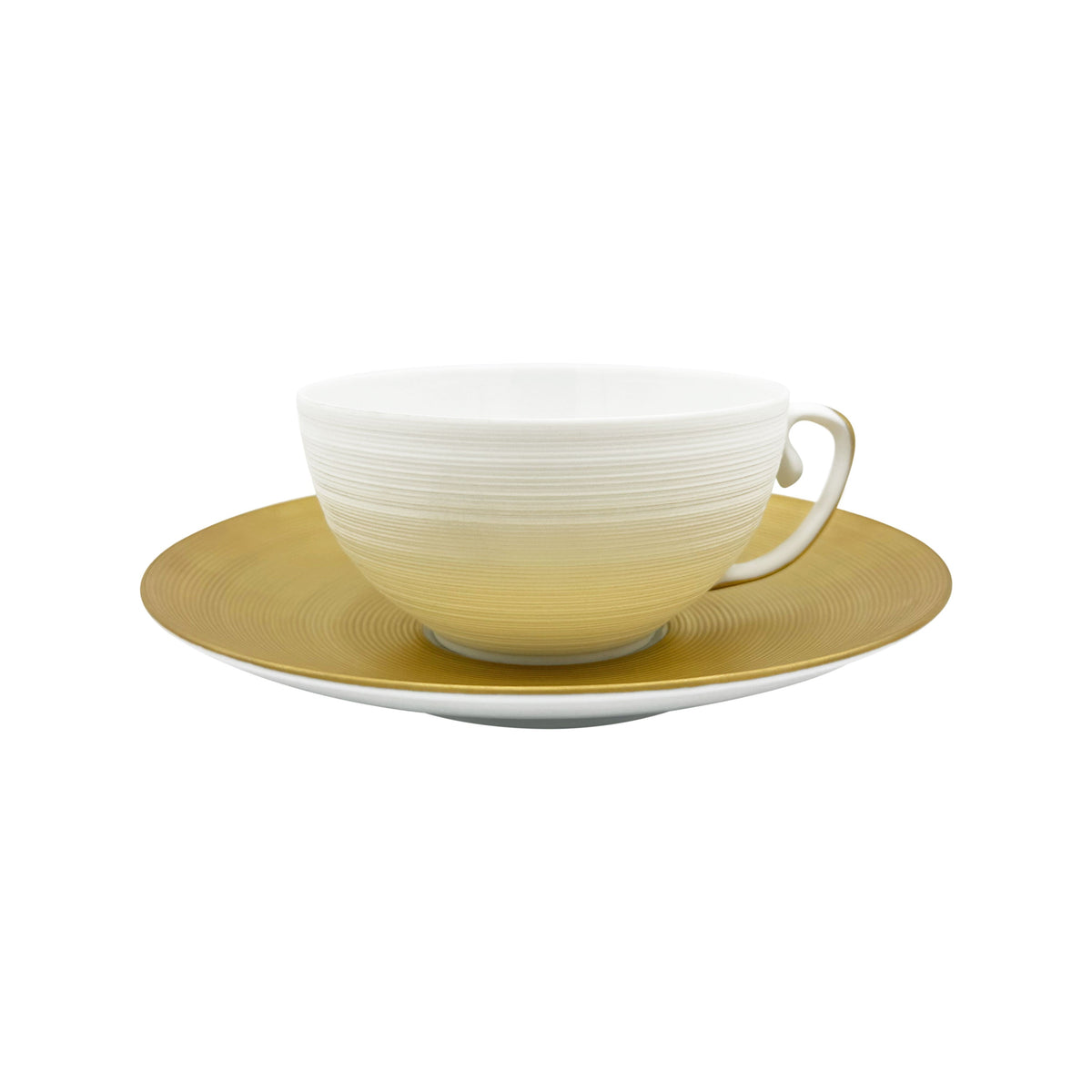 Jl Coquet HEMISPHERE Gold - Breakfast Cup and Saucer - 11.8 fl oz SKU: HEM3021BSA002