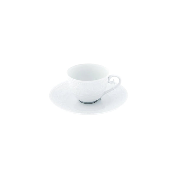Jl Coquet GEORGIA White - Coffee cup and saucer - 3.4 fl oz SKU: GEO3015BS0000