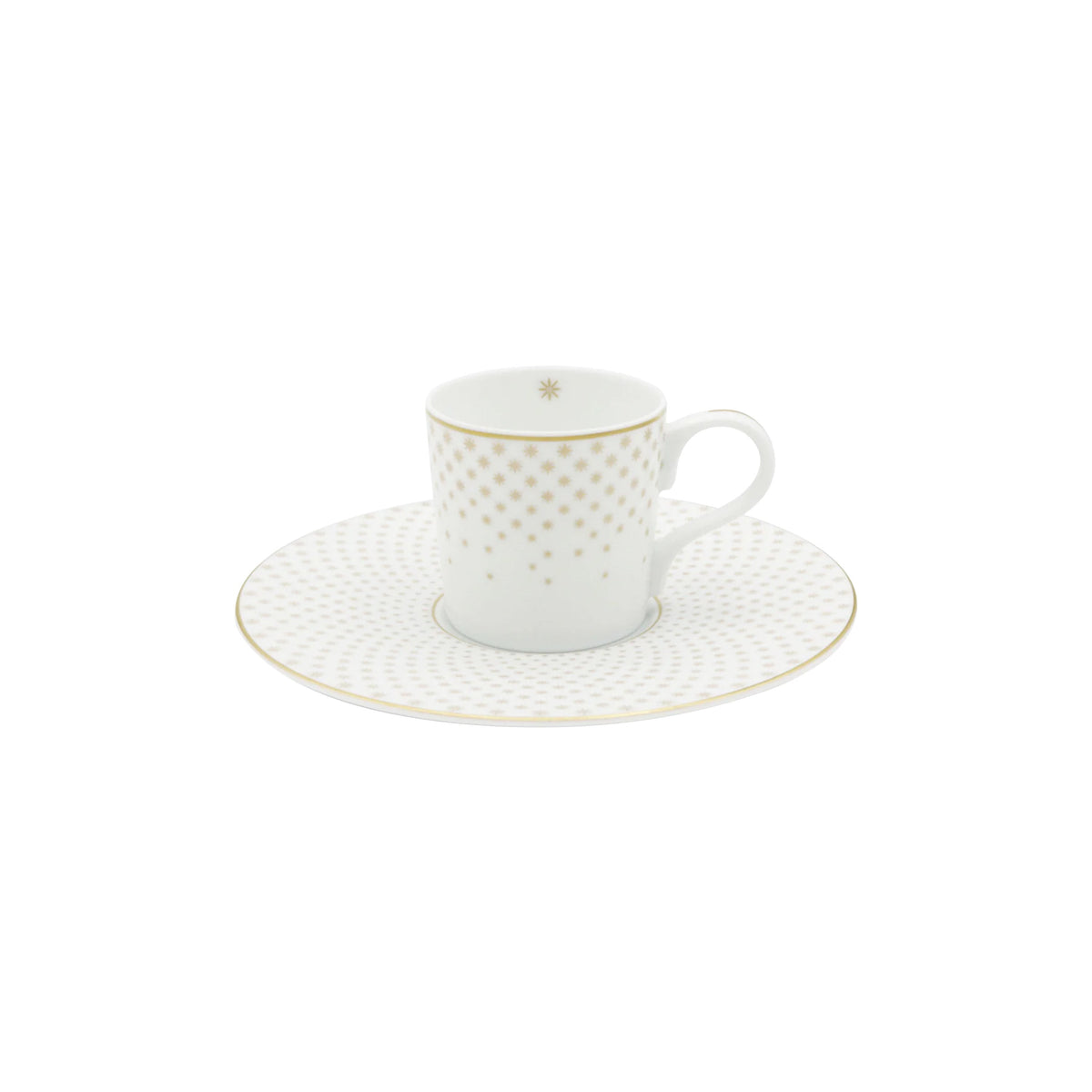 Jl Coquet Gold Rosette - Coffee Cup and Saucer - 2.7 fl oz SKU: CYL3015BBA141
