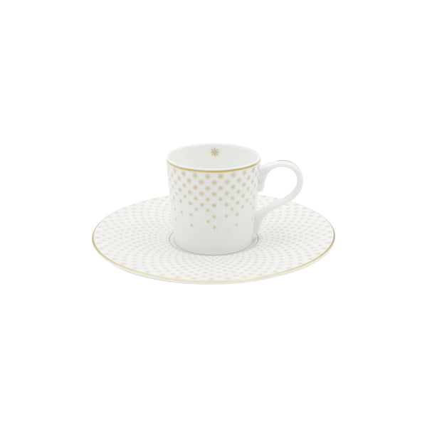 Jl Coquet Gold Rosette - Coffee Cup and Saucer - 2.7 fl oz SKU: CYL3015BBA141