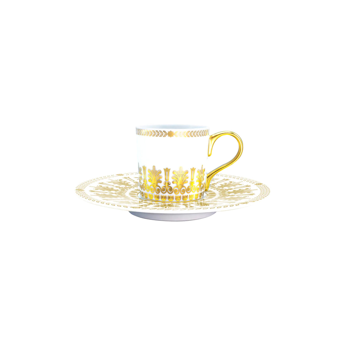 Jl Coquet EMPIRE Gold - Coffee Cup and Saucer - 2.7 fl oz SKU: CYL3015BBA143