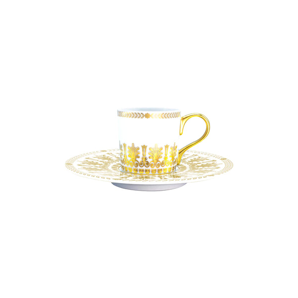 Jl Coquet EMPIRE Gold - Coffee Cup and Saucer - 2.7 fl oz SKU: CYL3015BBA143