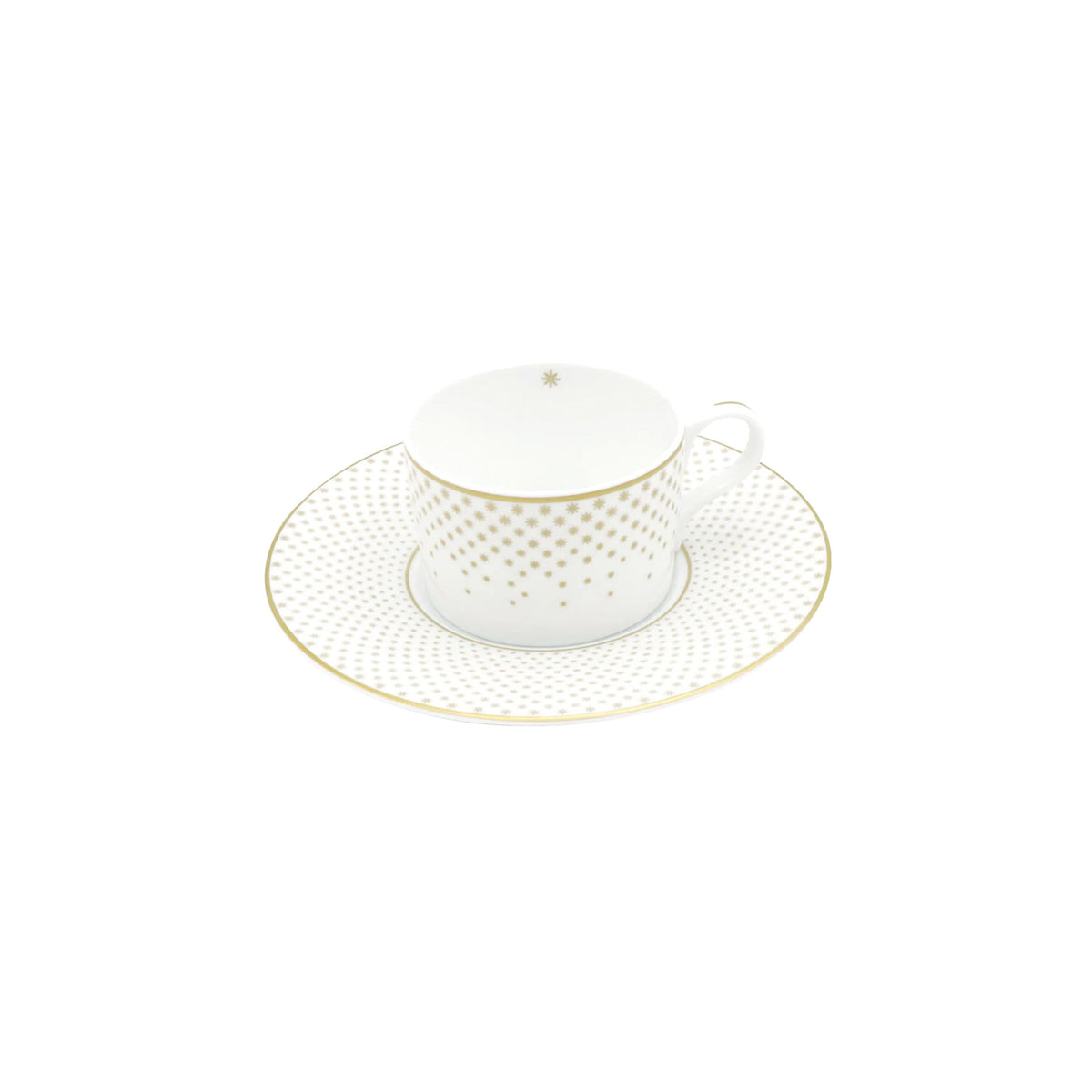 Jl Coquet Gold Rosette - Teacup and Saucer - 5.4 fl oz SKU: CYL3024BBA141