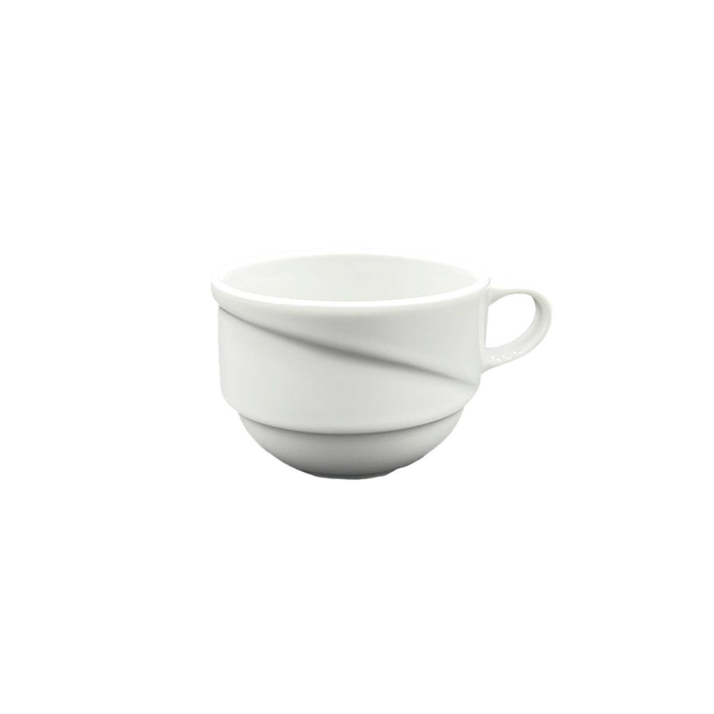 Turgla X-tanbul dia.3.5Inch  h:2.5Inch  7 oz. Round White Porcelain Cup SKU: XT01CF00