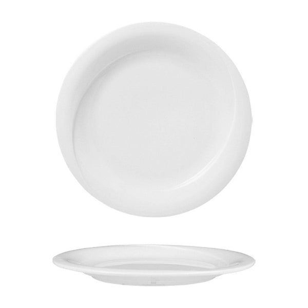Turgla X-tanbul dia.8.25Inch  Round White Porcelain Plate SKU: XT21DU00