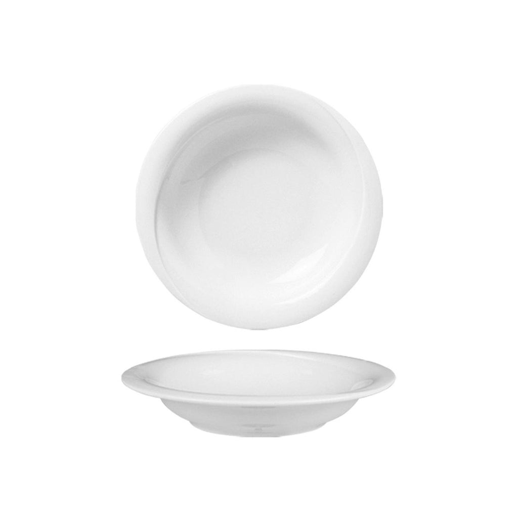 Turgla X-tanbul dia.8.5Inch  h:1.25Inch  15 oz. Round White Porcelain Bowl SKU: XT22CK00