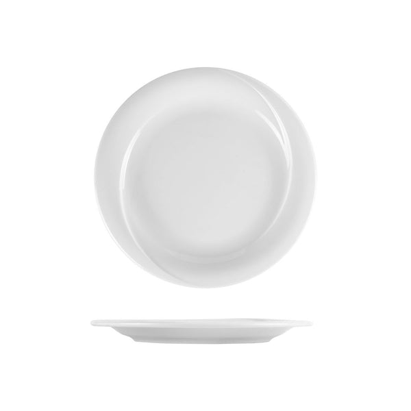 Turgla X-tanbul dia.9.75Inch  Round White Porcelain Plate SKU: XT25DU00