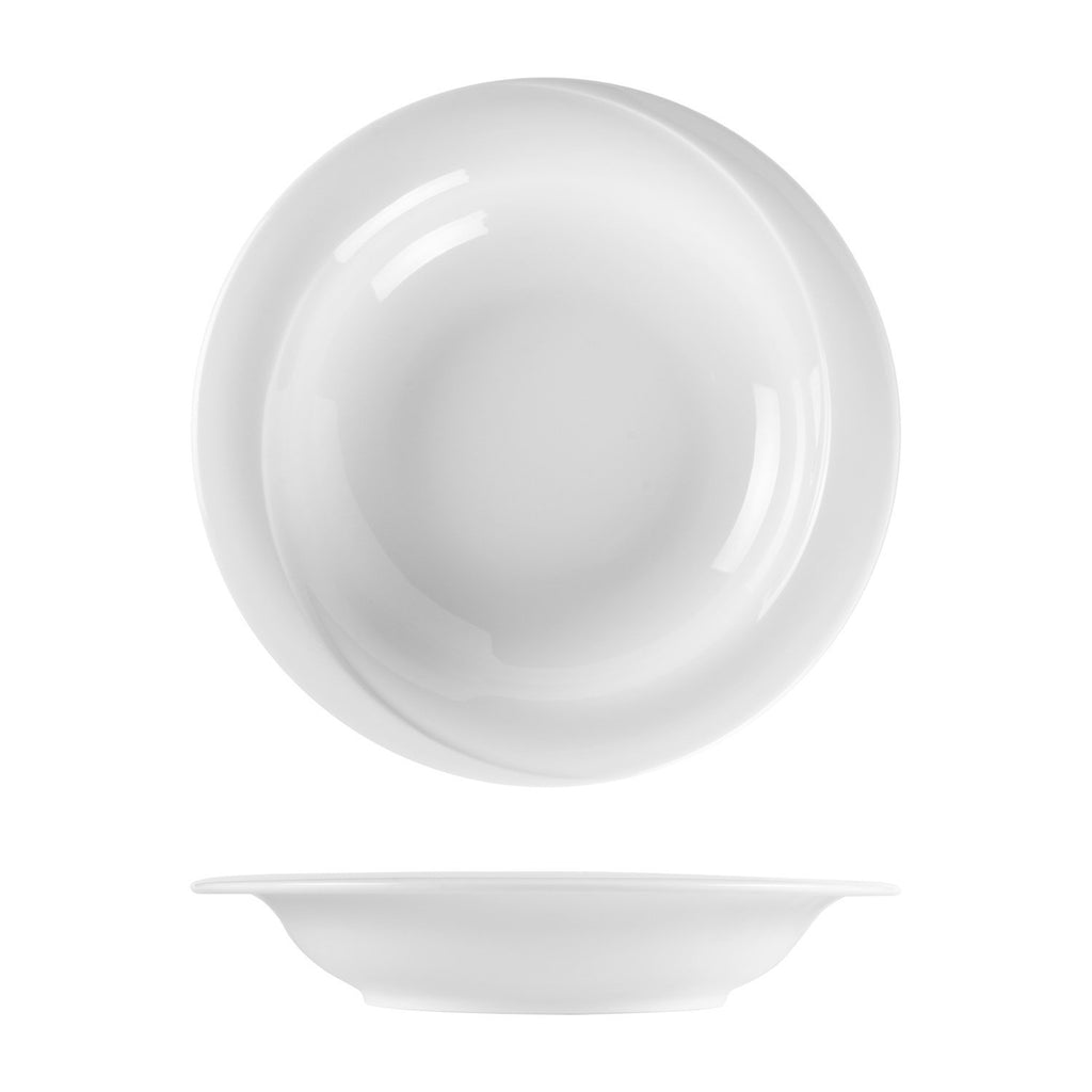 Turgla X-tanbul dia.11.75Inch  h:2Inch  37 oz. Round White Porcelain Bowl SKU: XT30CK00