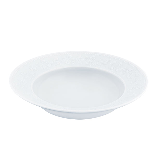 Jl Coquet GEORGIA White - Deep plate with wing MM - 8.1 in SKU: GEO1024BS0000