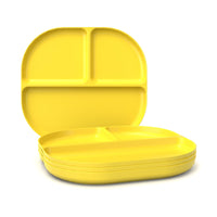 Divided Plate with rim - Lemon