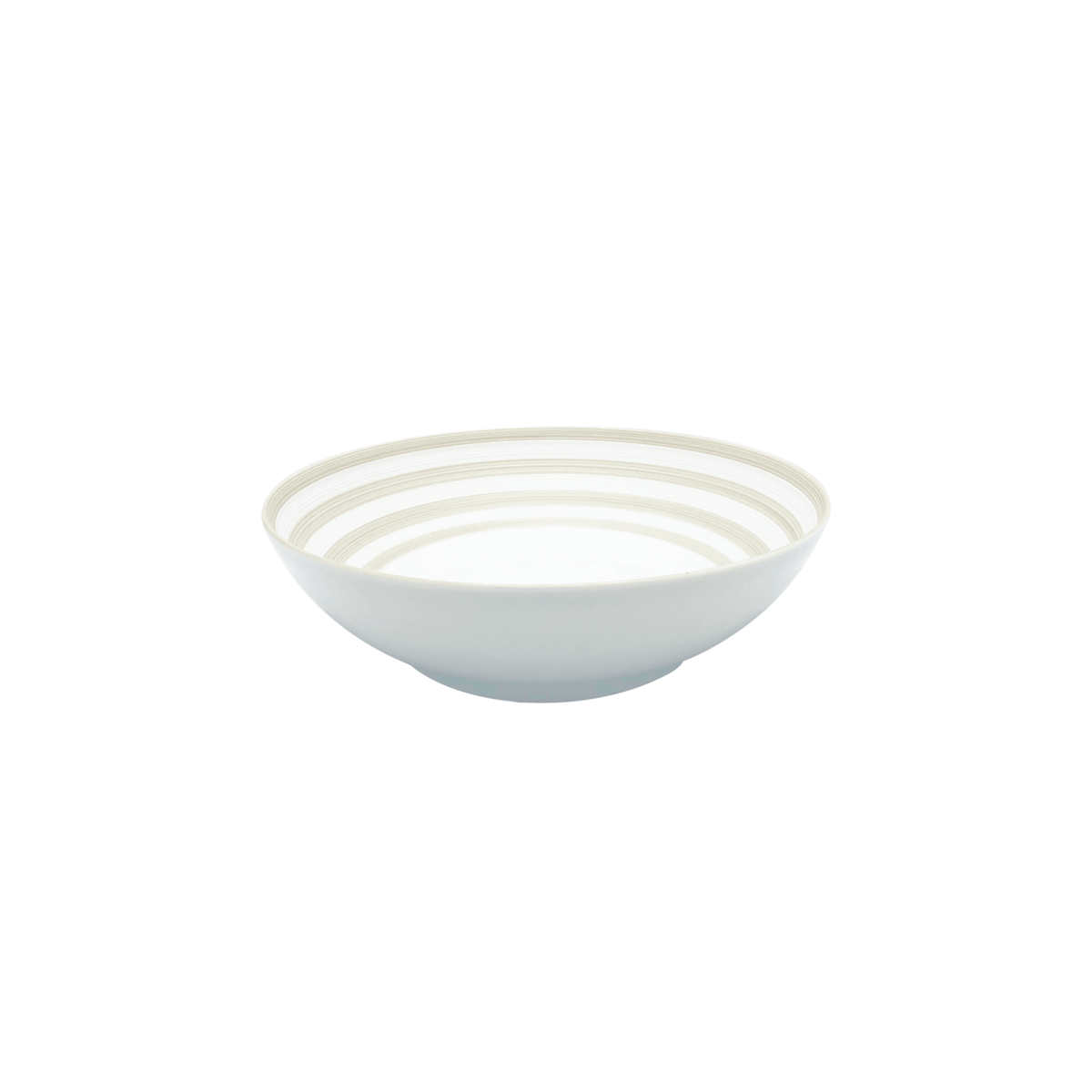 Jl Coquet HEMISPHERE Striped Vanilla - Large Salad Bowl - 7.7 in SKU: HEM2013BS0082