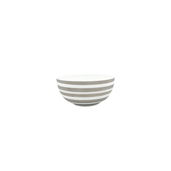 Jl Coquet HEMISPHERE Striped Platinum - Soup Bowl - 4.5 in SKU: HEM2006BSP028