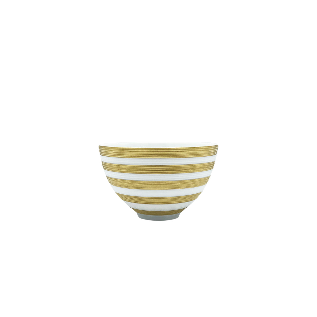 Jl Coquet HEMISPHERE Striped Gold - Medium Bowl - 5.1 fl oz SKU: HEM2010BSA055