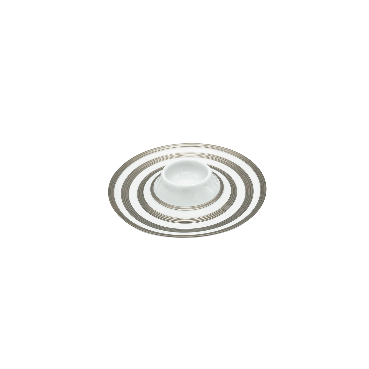 Jl Coquet HEMISPHERE Striped Platinum - Egg Cup - 5.5 in SKU: HEM6050BSP028
