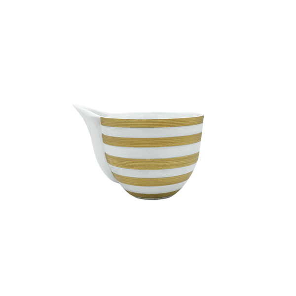 Jl Coquet Gold Striped HEMISPHERE - GM Creamer - 8.5 fl oz SKU: HEM4026BSA055