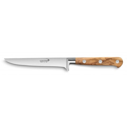 FORGED SABATIER DEG BONING -STEAK KNIFE 13 cm olive wood