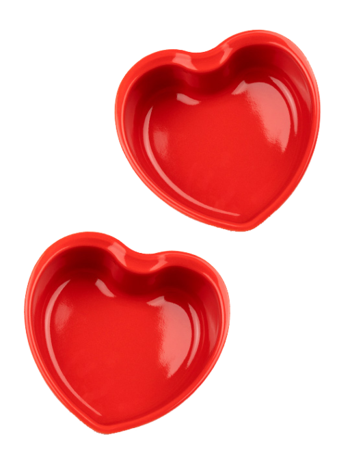 Peugeot Appolia For You Heart Ramekin, 10 cm - 4 in, Red SKU: 61593